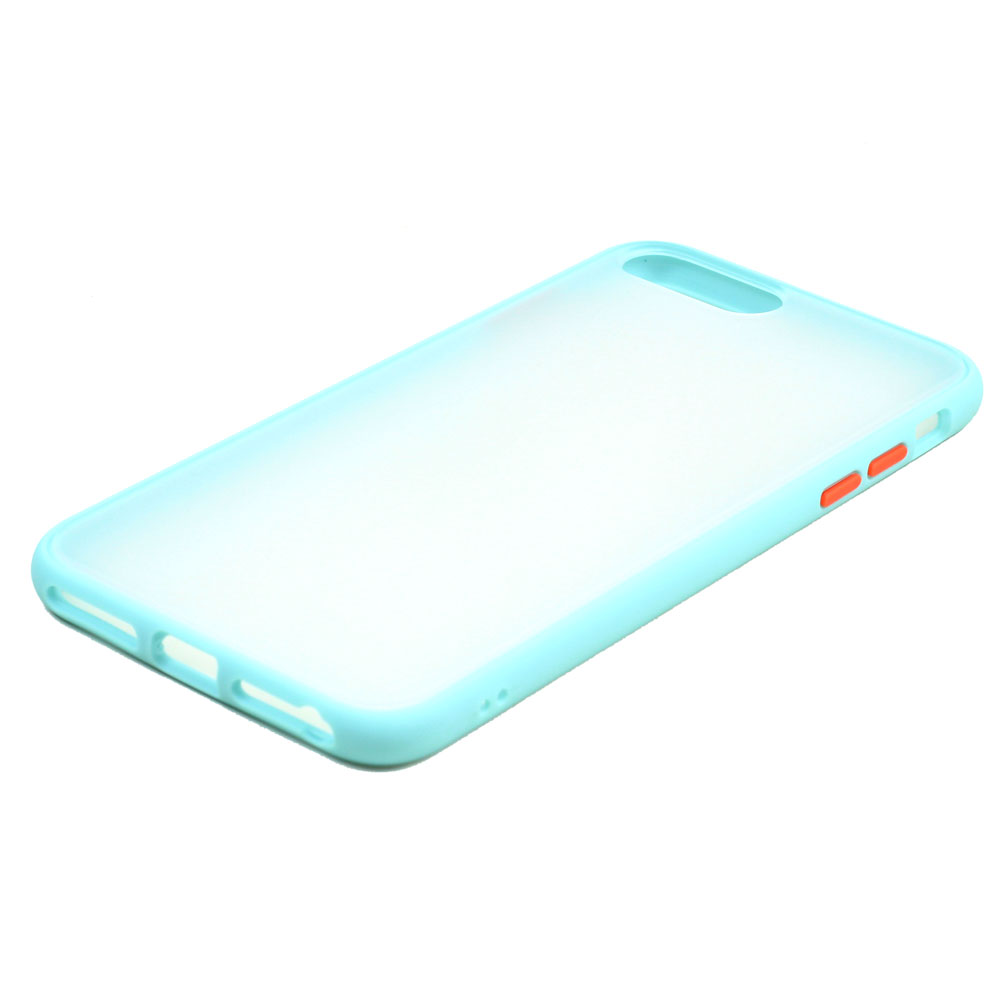 iPHONE 8 Plus / 7 / 6S / 6 Plus Slim Matte Hybrid Bumper Case (Clear Light Blue)